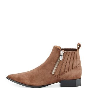 Sigerson Morrison Bambi Suede Zip Booties 8.5